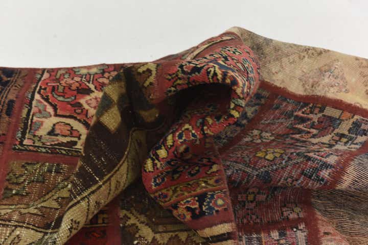 6' 4 x 9' 8 Hand Knotted Ultra Vintage Persian Wool Rug