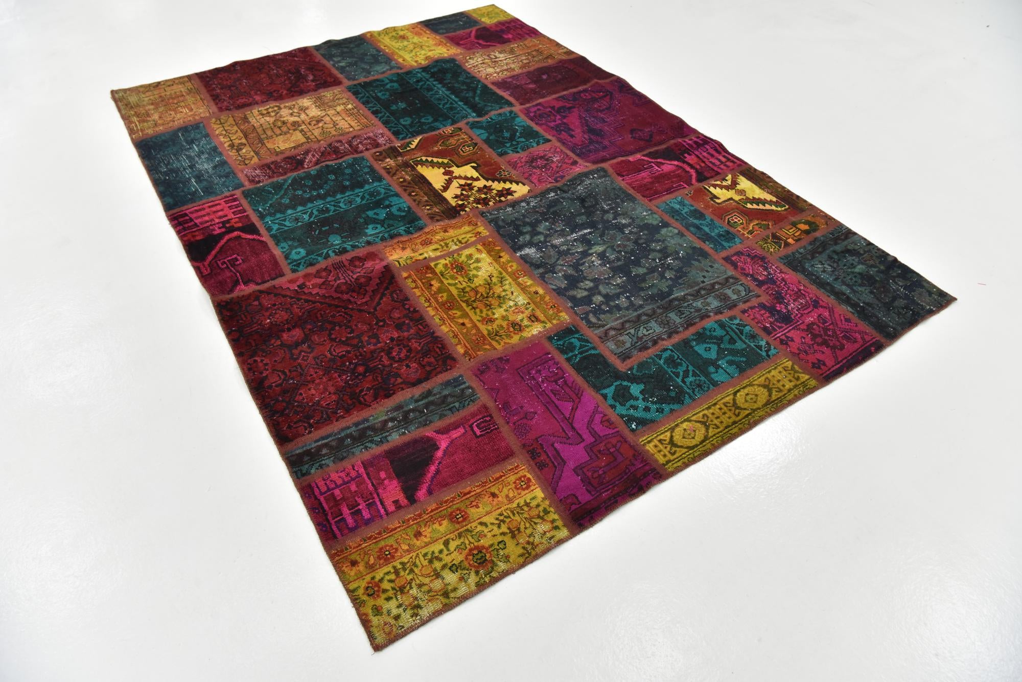 5' 10 x 8' 2 Hand Knotted Ultra Vintage Persian Wool Rug