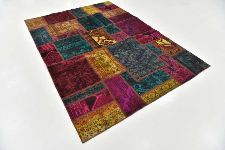 5' 10 x 8' 2 Hand Knotted Ultra Vintage Persian Wool Rug