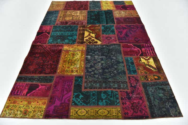 5' 10 x 8' 2 Hand Knotted Ultra Vintage Persian Wool Rug