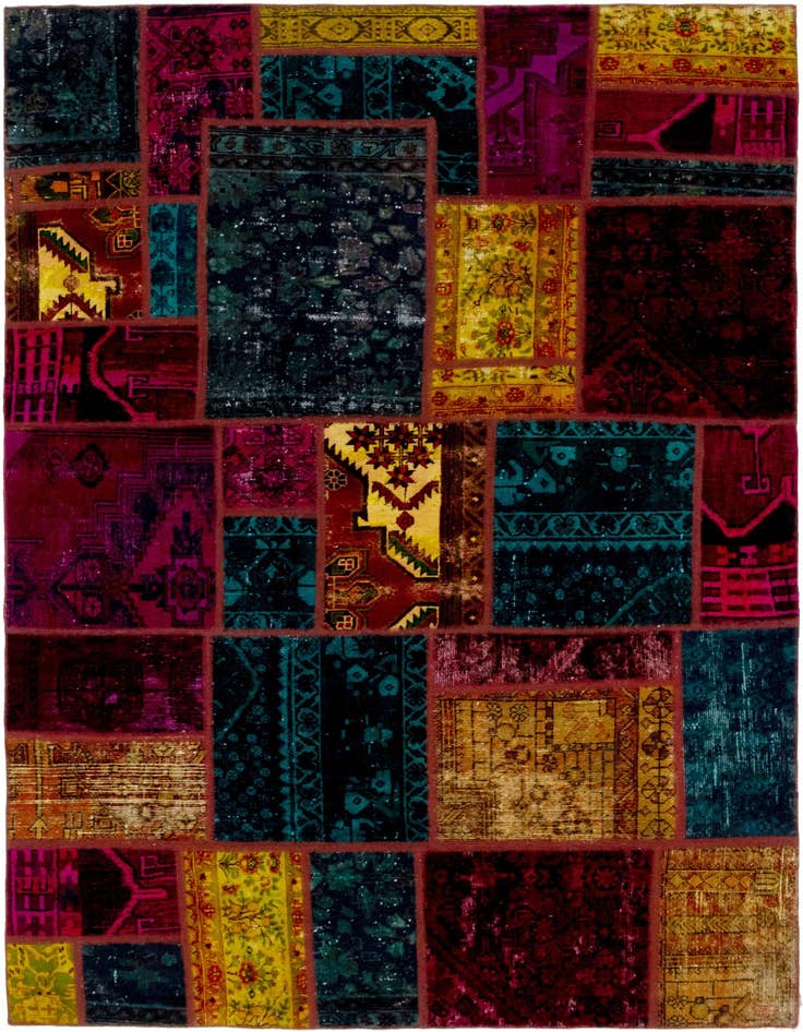 Detail image of 5' 10 x 8' 2 Hand Knotted Ultra Vintage Persian Wool Rug