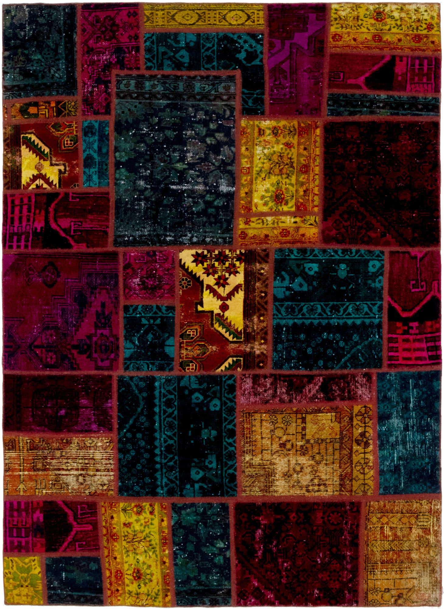 5' 10 x 8' 2 Hand Knotted Ultra Vintage Persian Wool Rug