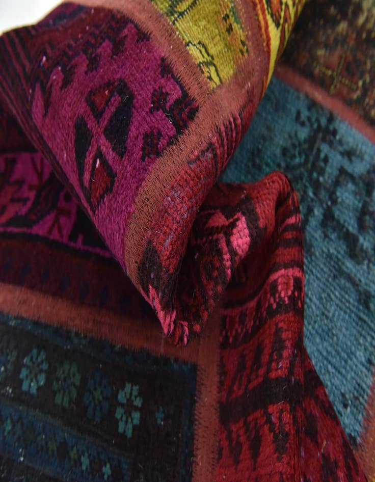 Detail image of 5' 6 x 7' 8  Hand Knotted Ultra Vintage Persian Wool Rug