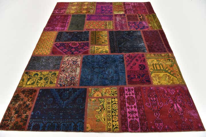 5' 10 x 7' 8 Hand Knotted Ultra Vintage Persian Wool Rug