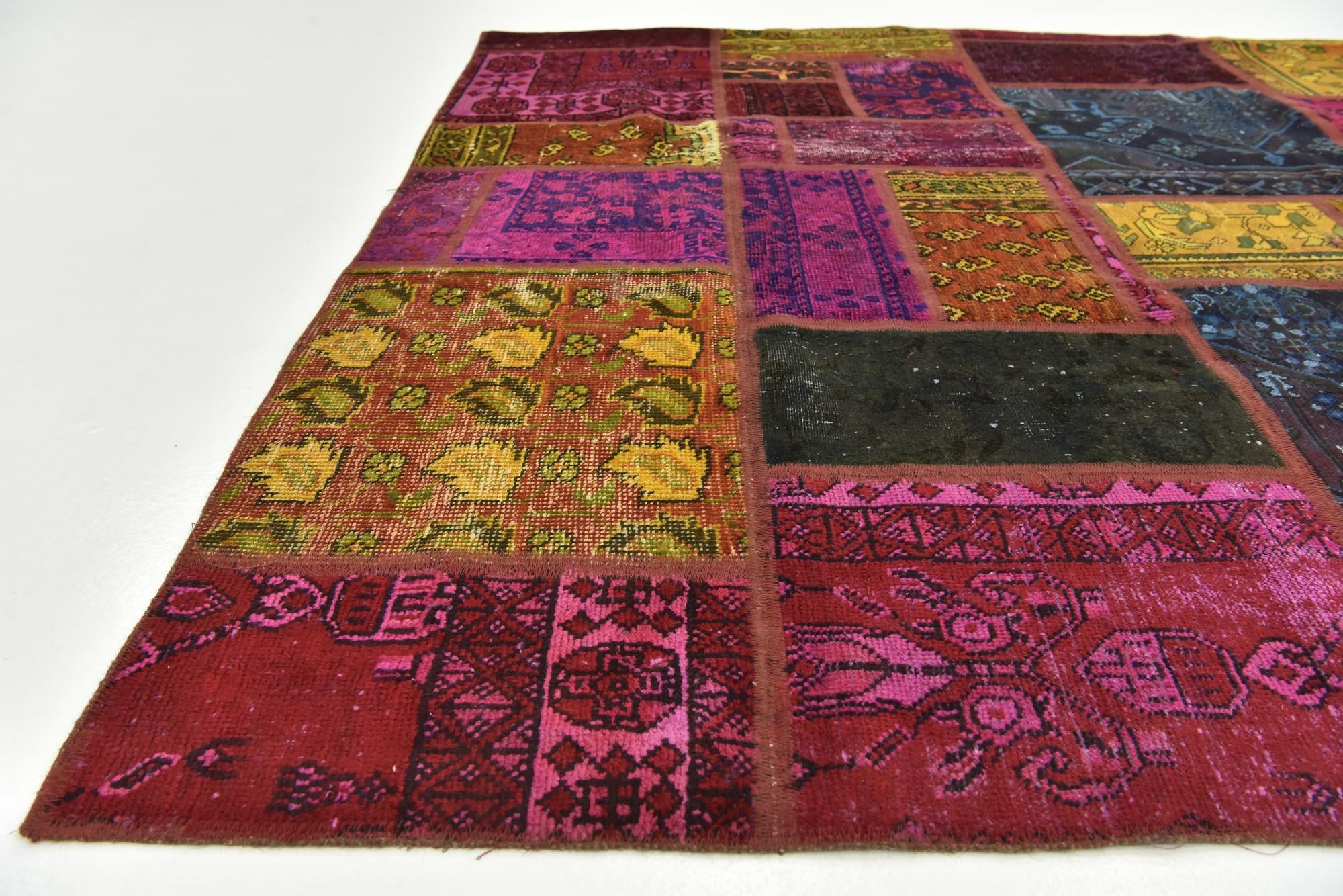 5' 10 x 7' 8 Hand Knotted Ultra Vintage Persian Wool Rug