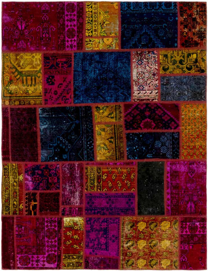 5' 10 x 7' 8 Hand Knotted Ultra Vintage Persian Wool Rug
