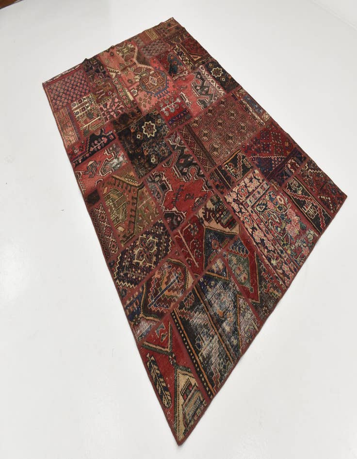 Detail image of 6' 6 x 9'  Hand Knotted Ultra Vintage Persian Wool Rug