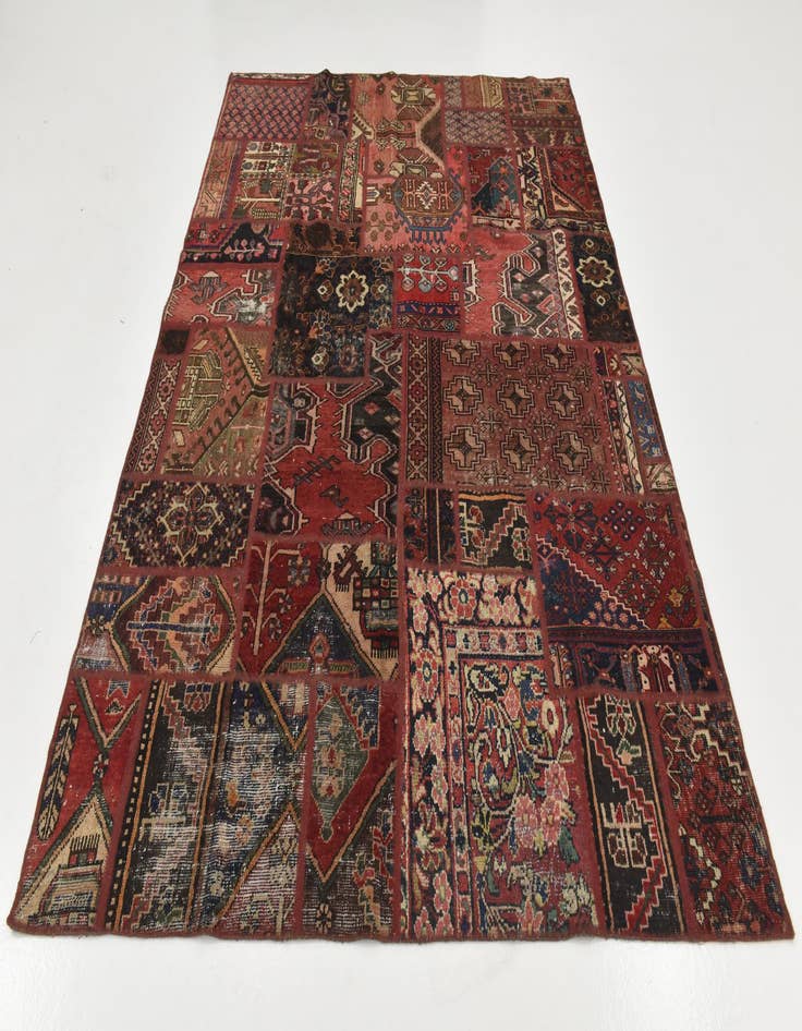 Detail image of 6' 6 x 9'  Hand Knotted Ultra Vintage Persian Wool Rug