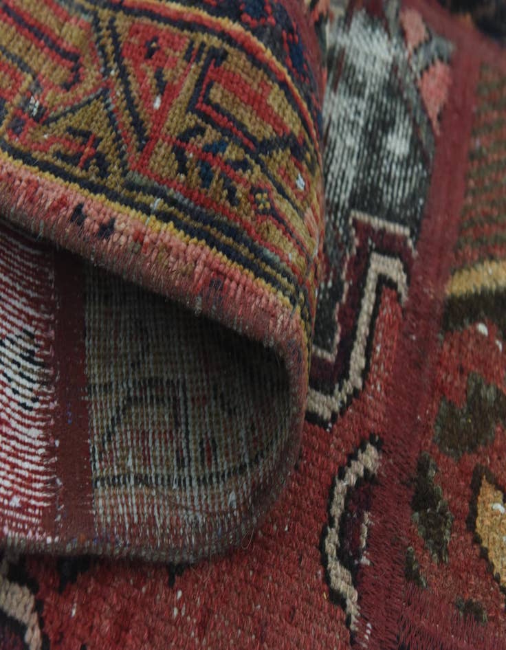 Detail image of 6' 6 x 9'  Hand Knotted Ultra Vintage Persian Wool Rug