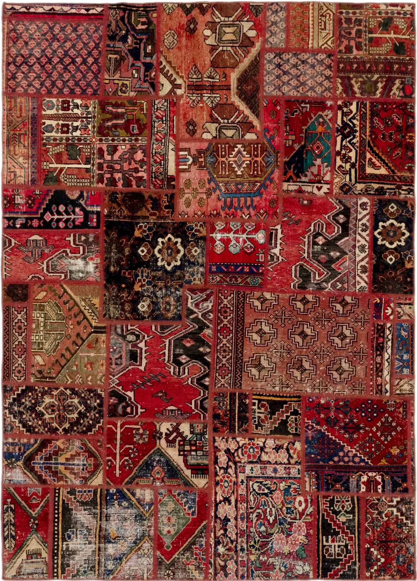 6' 6 x 9' Hand Knotted Ultra Vintage Persian Wool Rug