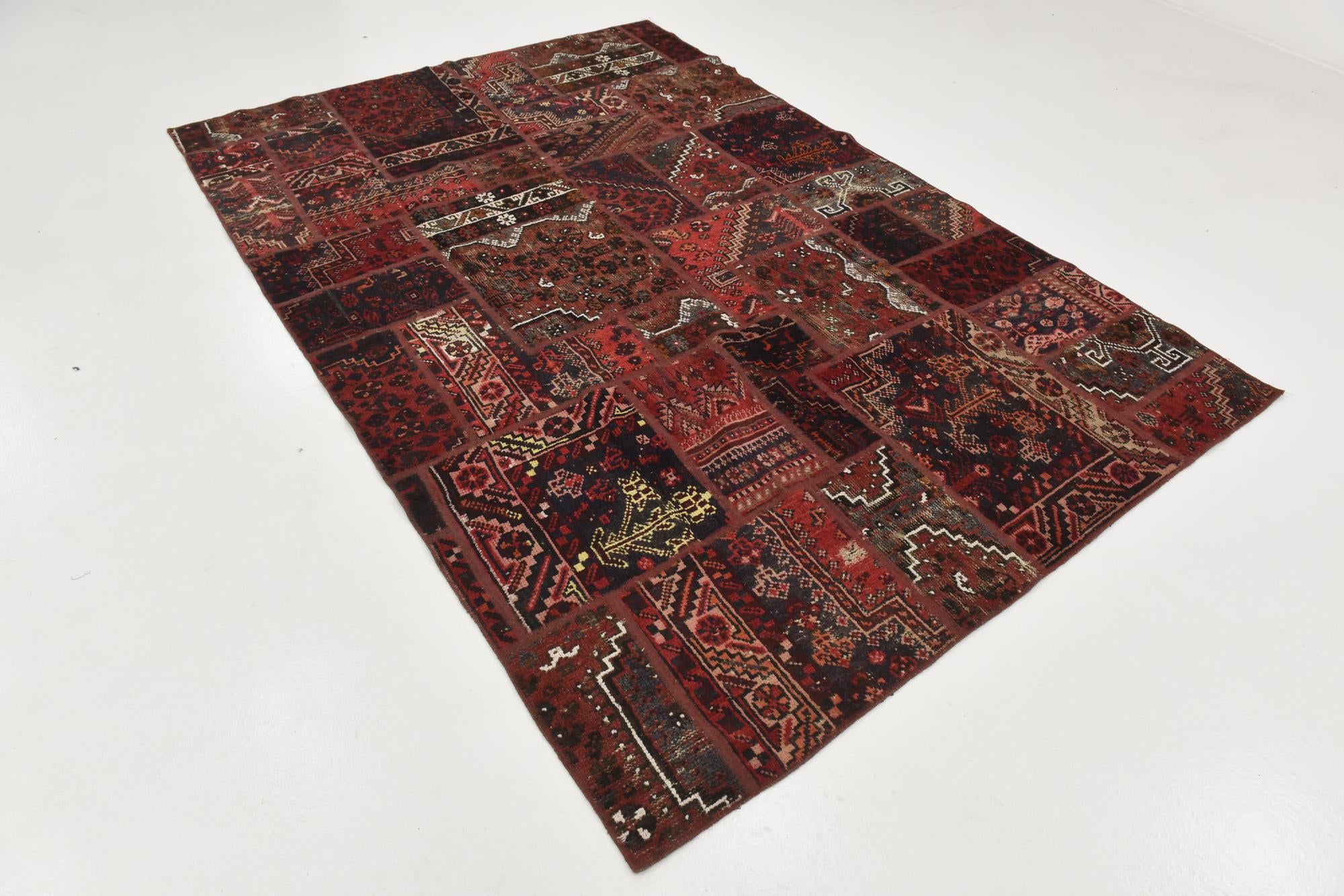 6' 2 x 9' 2 Hand Knotted Ultra Vintage Persian Wool Rug