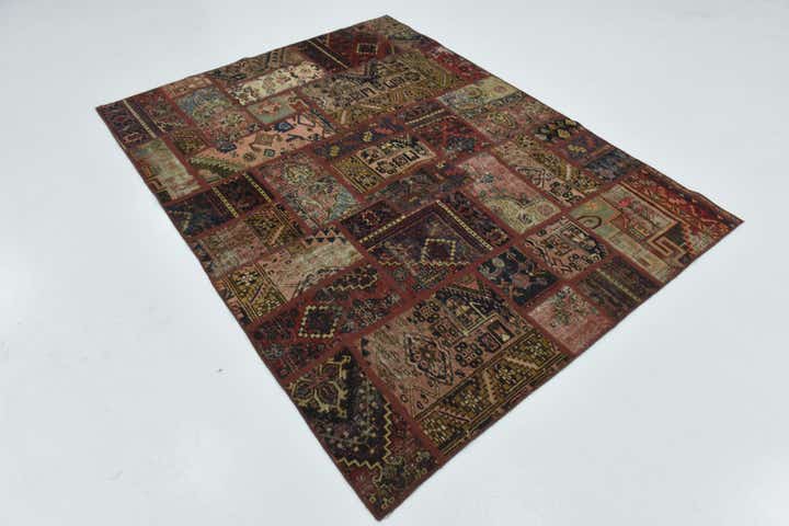 5' 9 x 7' 3 Hand Knotted Ultra Vintage Persian Wool Rug
