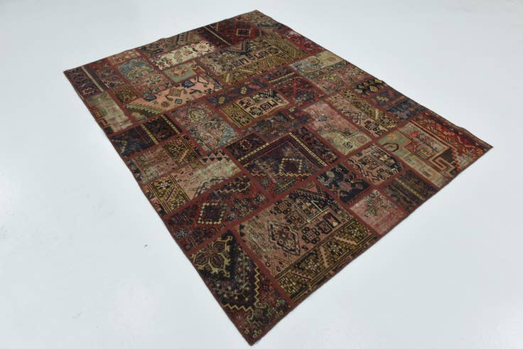 Detail image of 5' 9 x 7' 3 Hand Knotted Ultra Vintage Persian Wool Rug