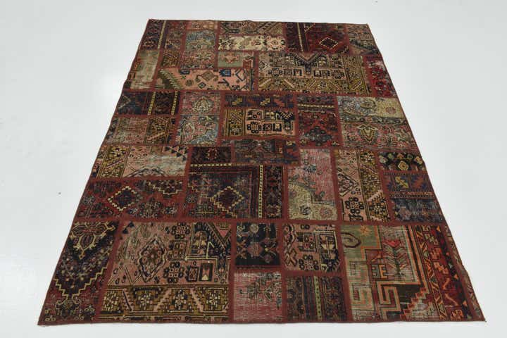 5' 9 x 7' 3 Hand Knotted Ultra Vintage Persian Wool Rug