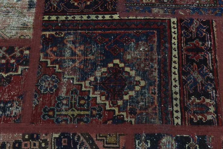 Detail image of 5' 9 x 7' 3 Hand Knotted Ultra Vintage Persian Wool Rug