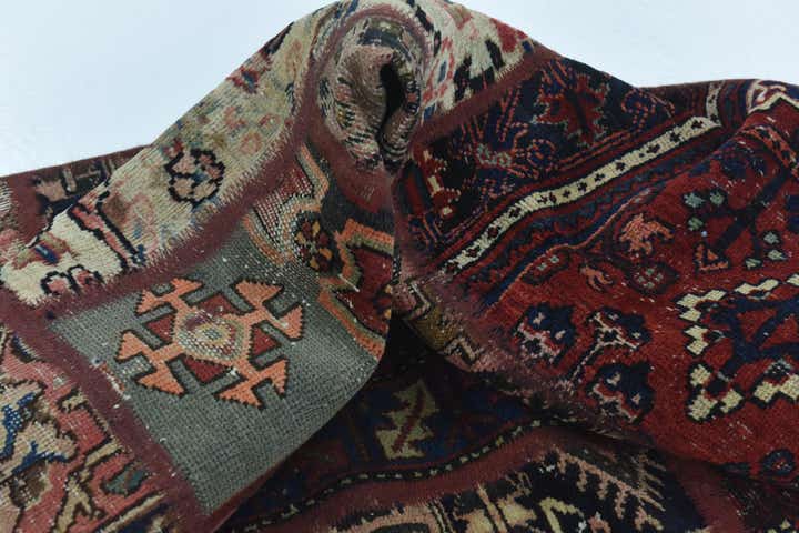 5' 9 x 7' 3 Hand Knotted Ultra Vintage Persian Wool Rug