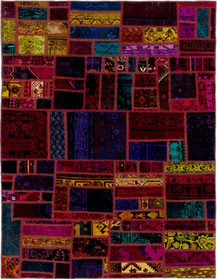 Detail image of 5' 6 x 8' Hand Knotted Ultra Vintage Persian Wool Rug