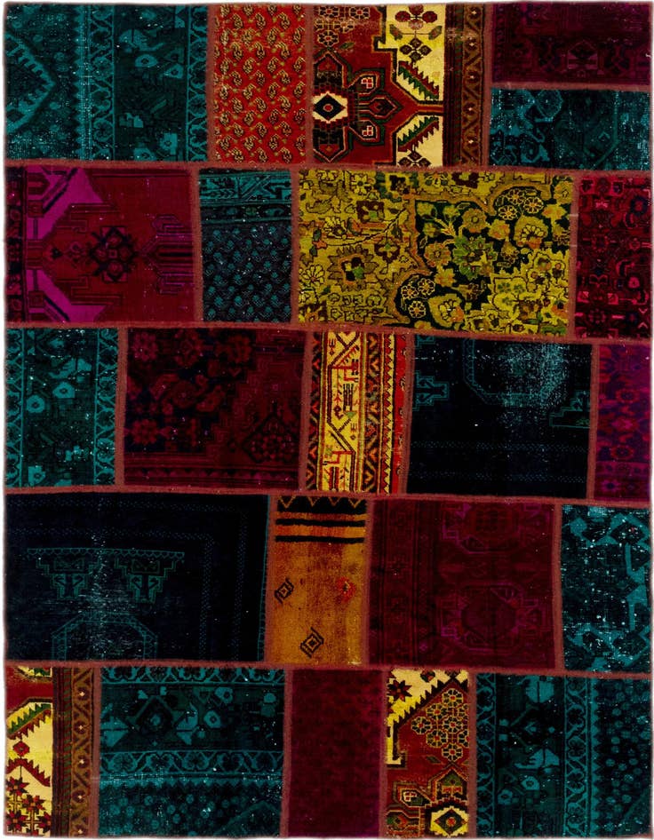 Detail image of 5' 6 x 7' 9 Hand Knotted Ultra Vintage Persian Wool Rug