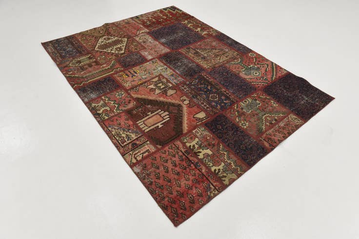 Detail image of 180cm x 235cm anudado a mano Ultra Vintage Alfombra Persa Lana
