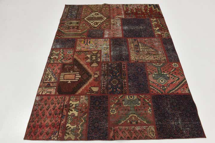 5' 10 x 7' 9 Hand Knotted Ultra Vintage Persian Wool Rug