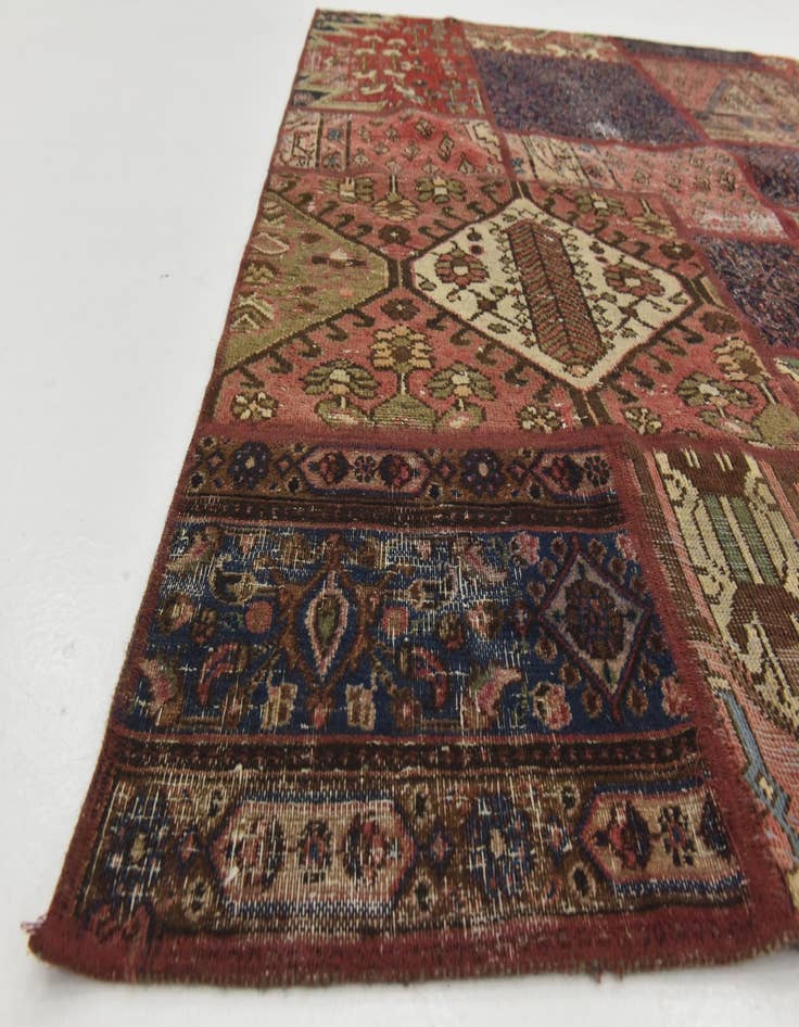 Detail image of 5' 10 x 7' 9  Hand Knotted Ultra Vintage Persian Wool Rug