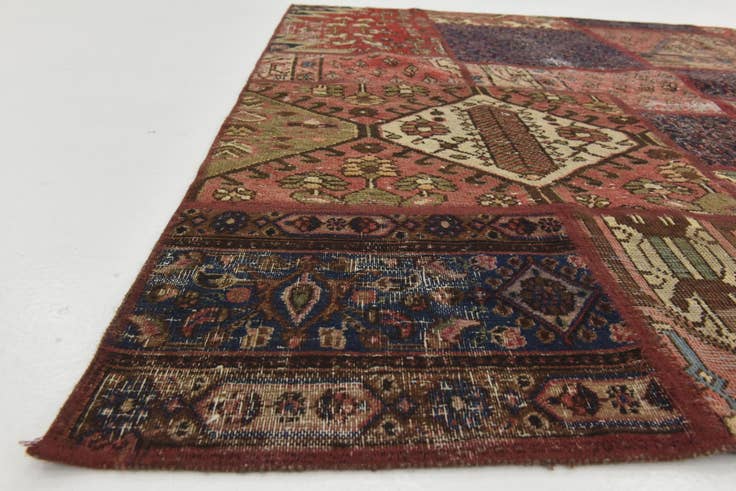 Detail image of 5' 10 x 7' 9 Hand Knotted Ultra Vintage Persian Wool Rug