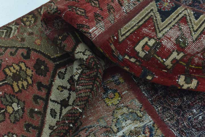 180cm x 235cm anudado a mano Ultra Vintage Alfombra Persa Lana