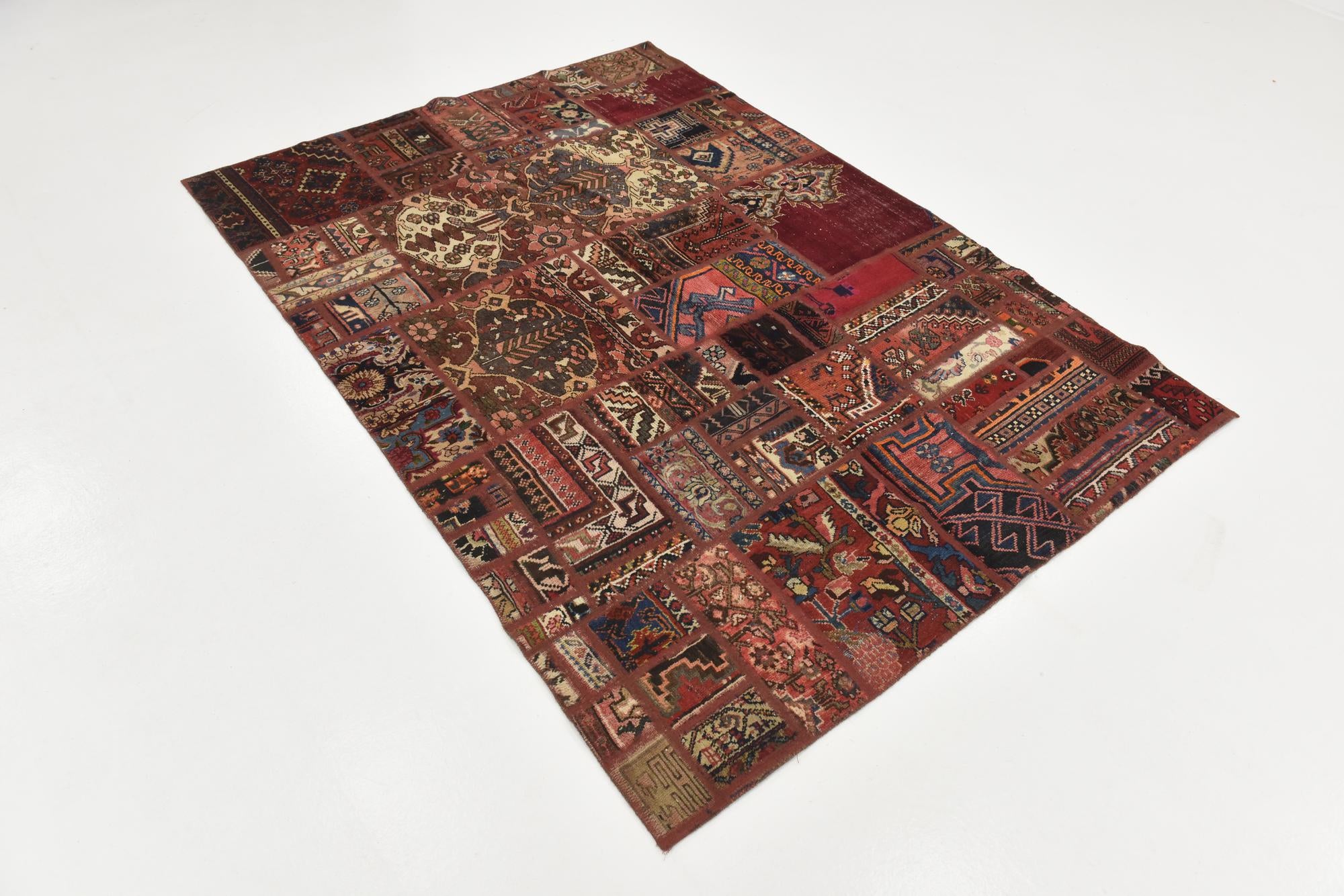 170cm x 235cm anudado a mano Ultra Vintage Alfombra Persa Lana