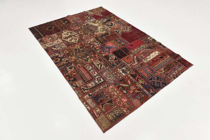 5' 6 x 7' 8 Hand Knotted Ultra Vintage Persian Wool Rug