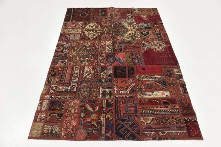 Detail image of 170cm x 235cm anudado a mano Ultra Vintage Alfombra Persa Lana