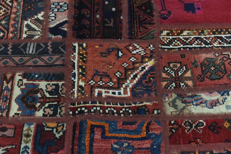 Detail image of 5' 6 x 7' 8 Hand Knotted Ultra Vintage Persian Wool Rug