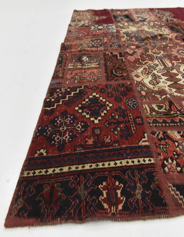 Detail image of 5' 6 x 7' 8  Hand Knotted Ultra Vintage Persian Wool Rug