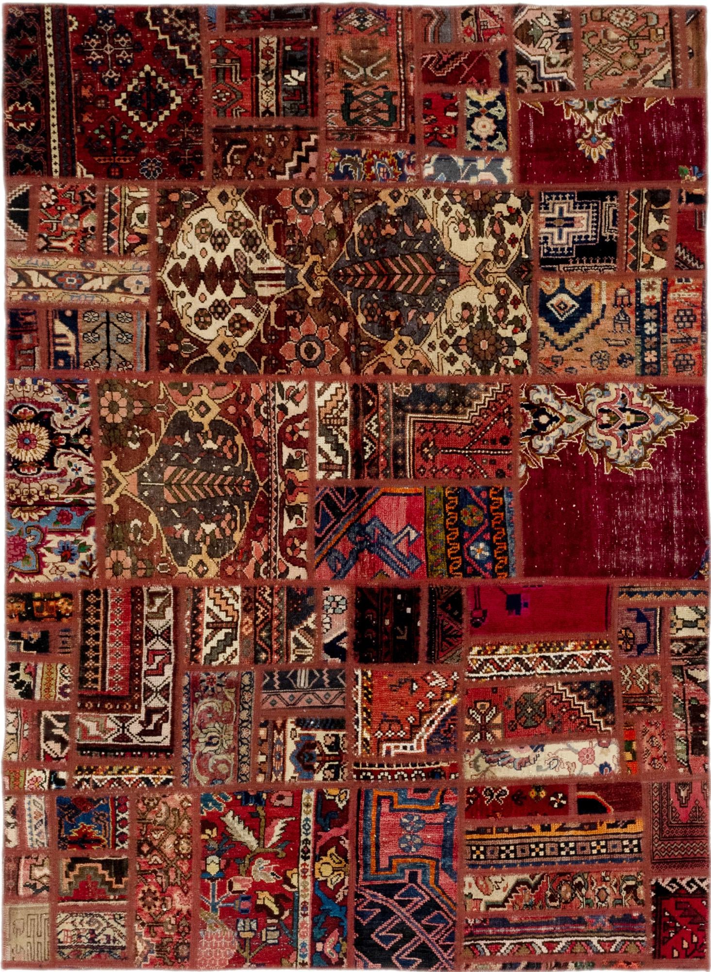 5' 6 x 7' 8 Hand Knotted Ultra Vintage Persian Wool Rug