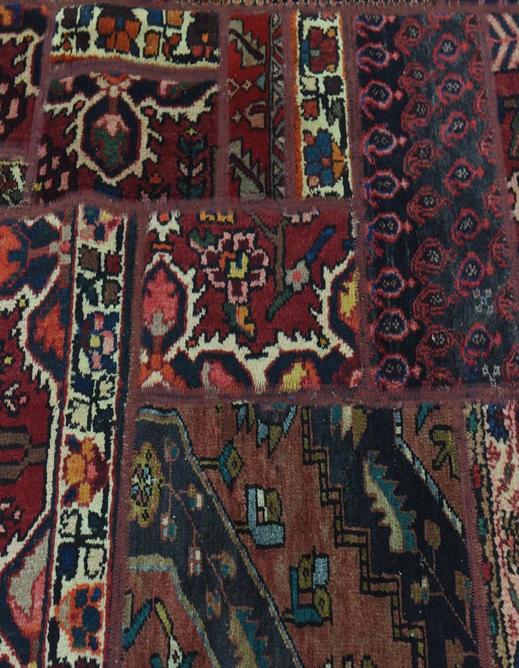 Detail image of 6' x 7' 10  Hand Knotted Ultra Vintage Persian Wool Rug