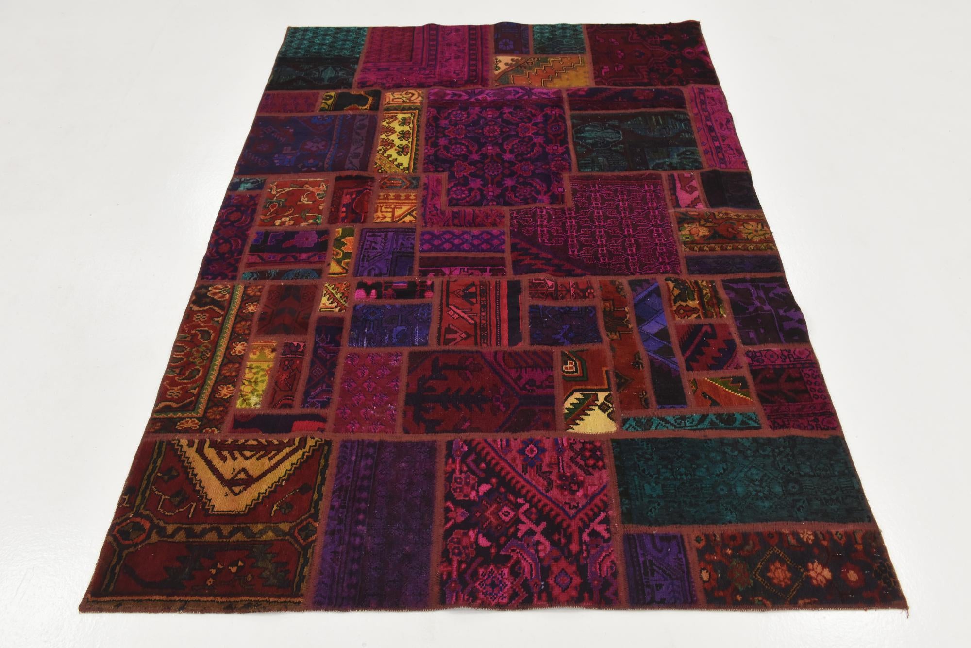 170cm x 240cm anudado a mano Ultra Vintage Alfombra Persa Lana