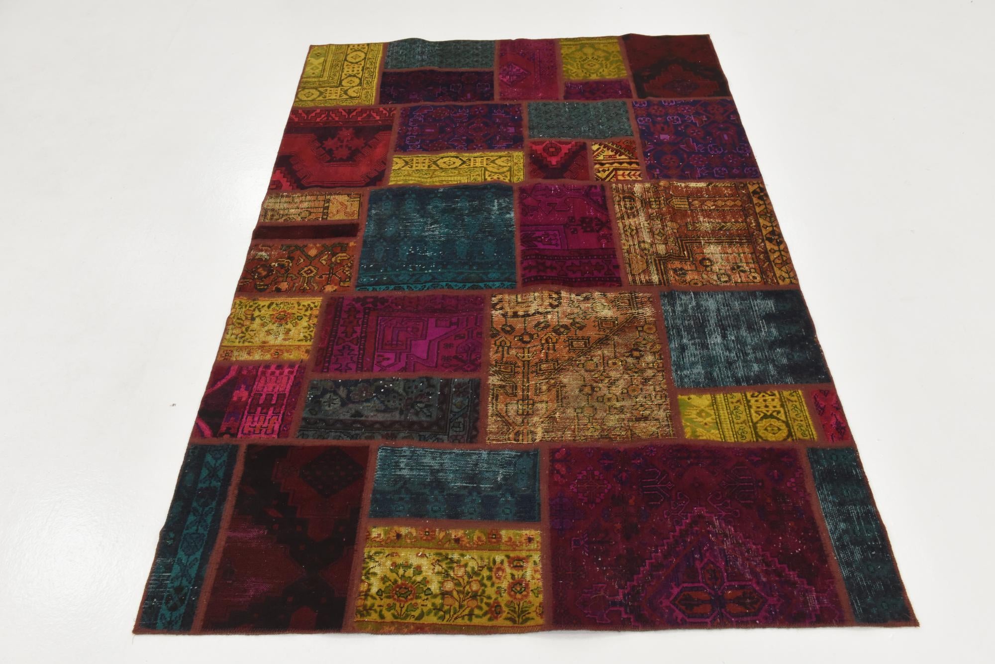 5' 7 x 8' Hand Knotted Ultra Vintage Persian Wool Rug