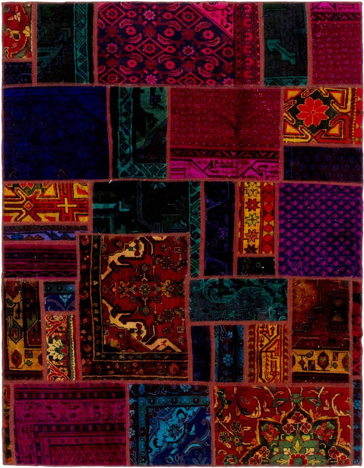 Detail image of 5' 3 x 7' 6 Hand Knotted Ultra Vintage Persian Wool Rug