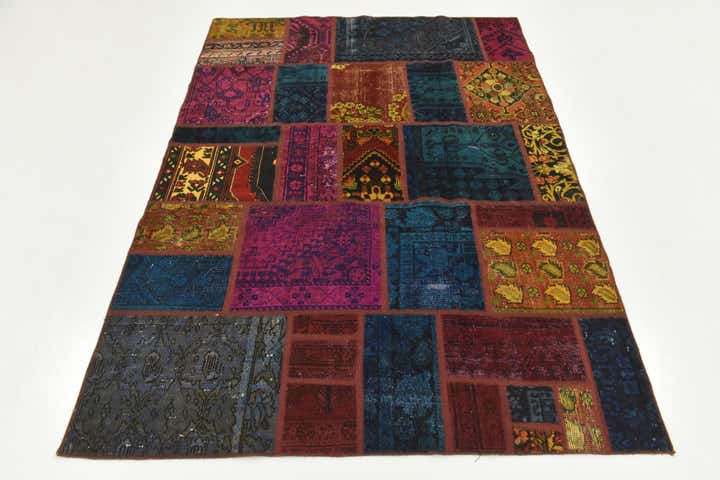 5' 6 x 7' 6 Hand Knotted Ultra Vintage Persian Wool Rug