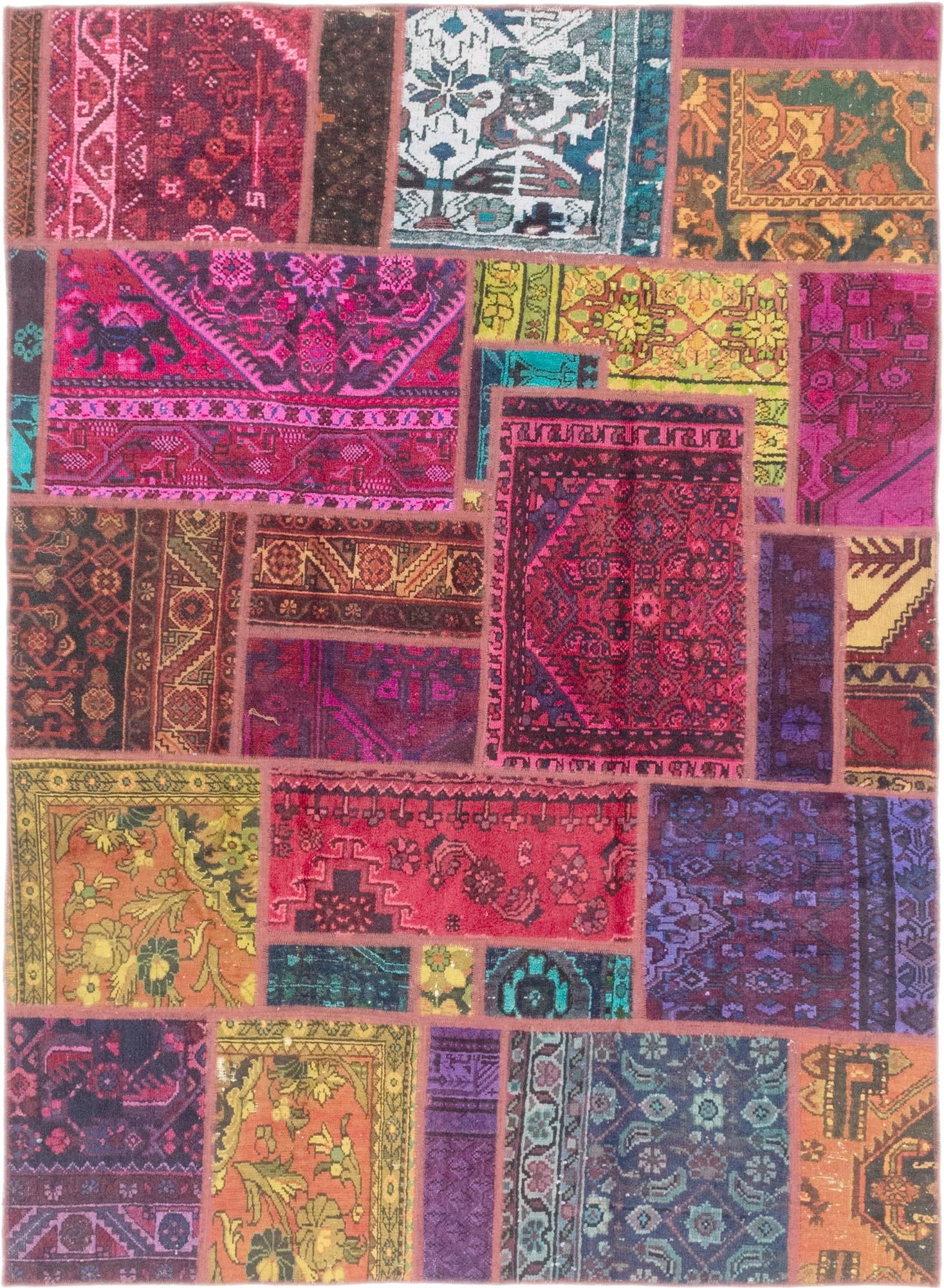 5' 6 x 7' 7 Hand Knotted Ultra Vintage Persian Wool Rug
