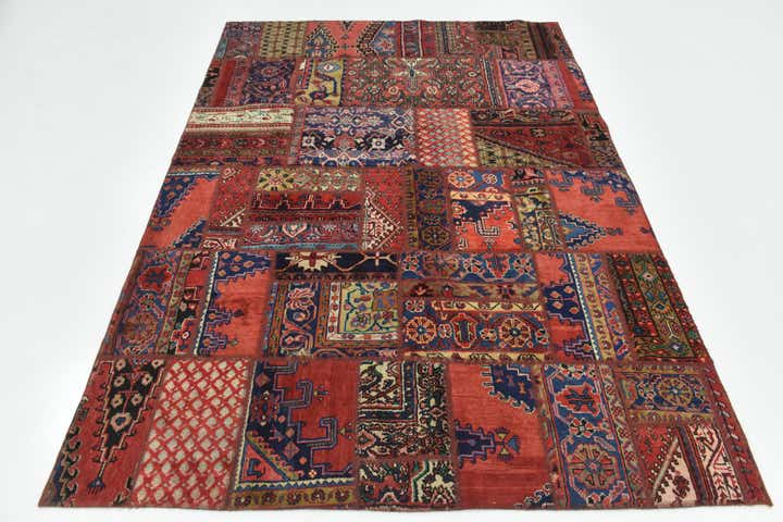 6' 5 x 9' Hand Knotted Ultra Vintage Persian Wool Rug