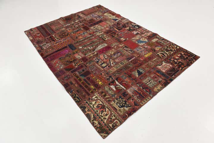 5' 10 x 8' Hand Knotted Ultra Vintage Persian Wool Rug