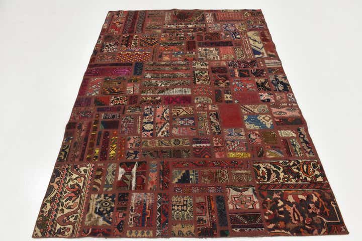 5' 10 x 8' Hand Knotted Ultra Vintage Persian Wool Rug
