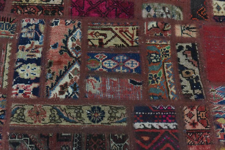 Detail image of 5' 10 x 8' Hand Knotted Ultra Vintage Persian Wool Rug