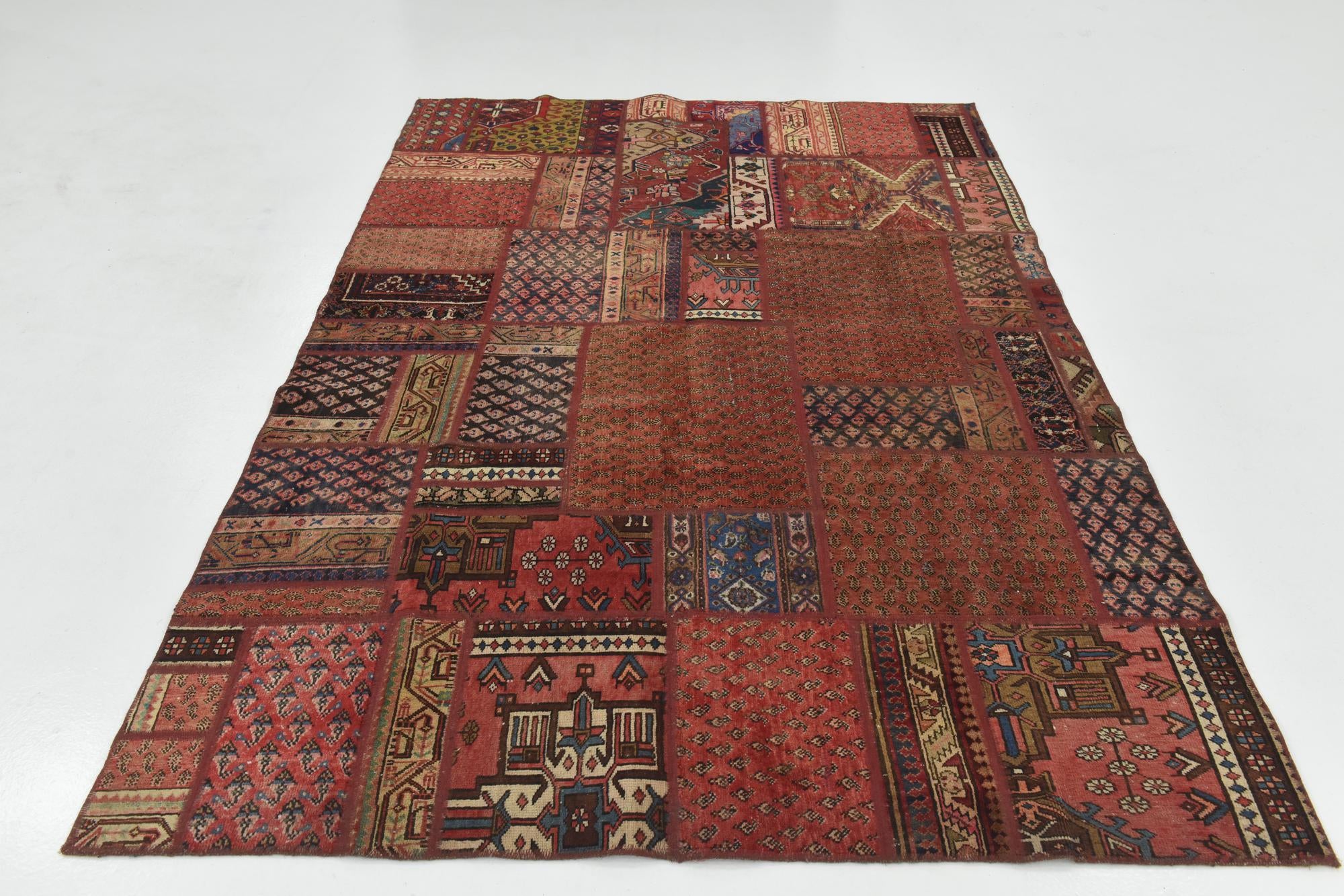 6' 2 x 9' 6 Hand Knotted Ultra Vintage Persian Wool Rug