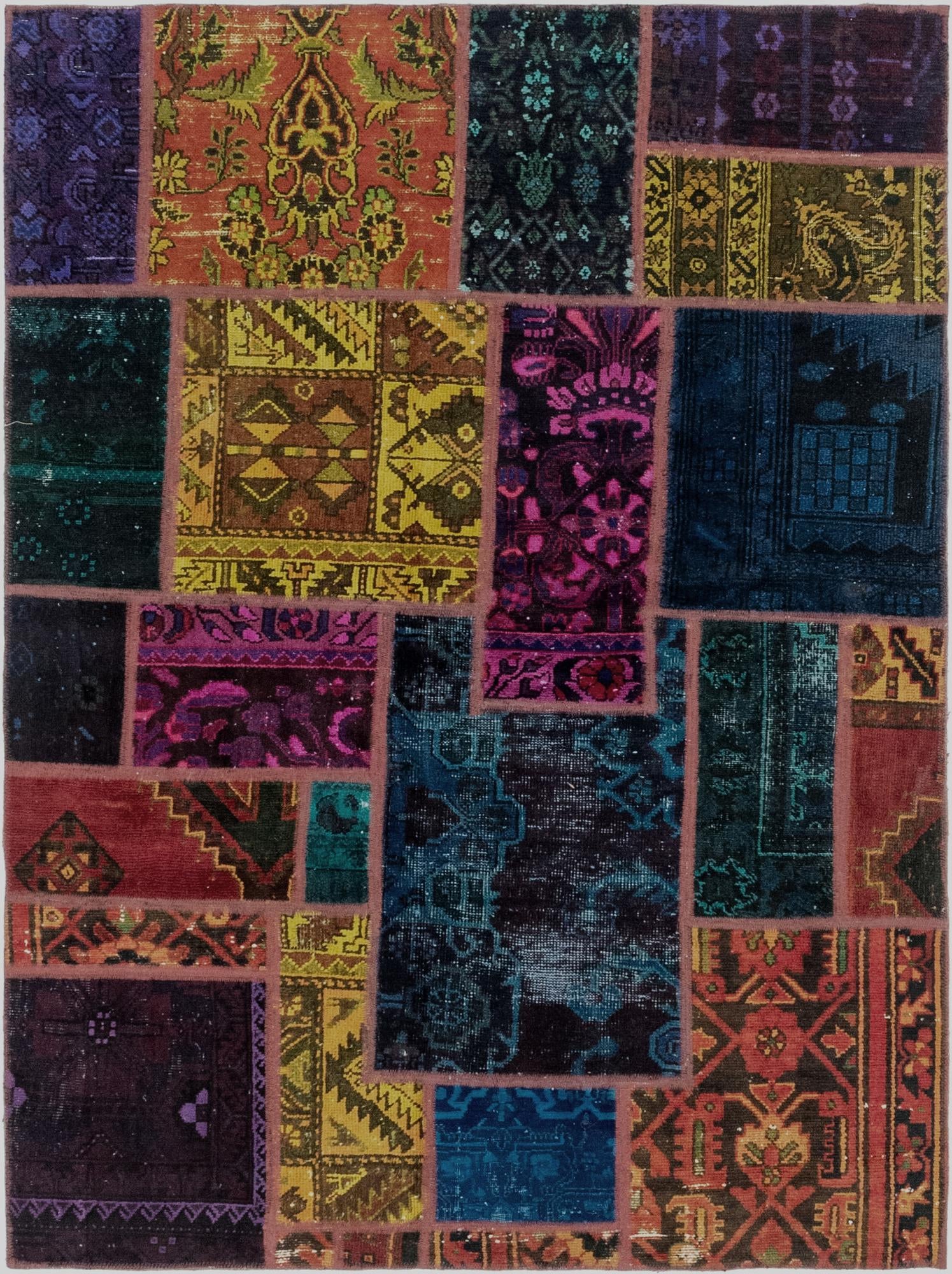 5' x 6' 8 Hand Knotted Ultra Vintage Persian Wool Rug