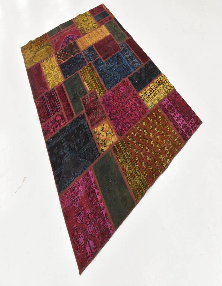 Detail image of 5' 8 x 8'  Hand Knotted Ultra Vintage Persian Wool Rug