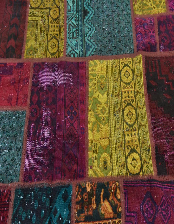 Detail image of 5' 8 x 8' Hand Knotted Ultra Vintage Persian Wool Rug