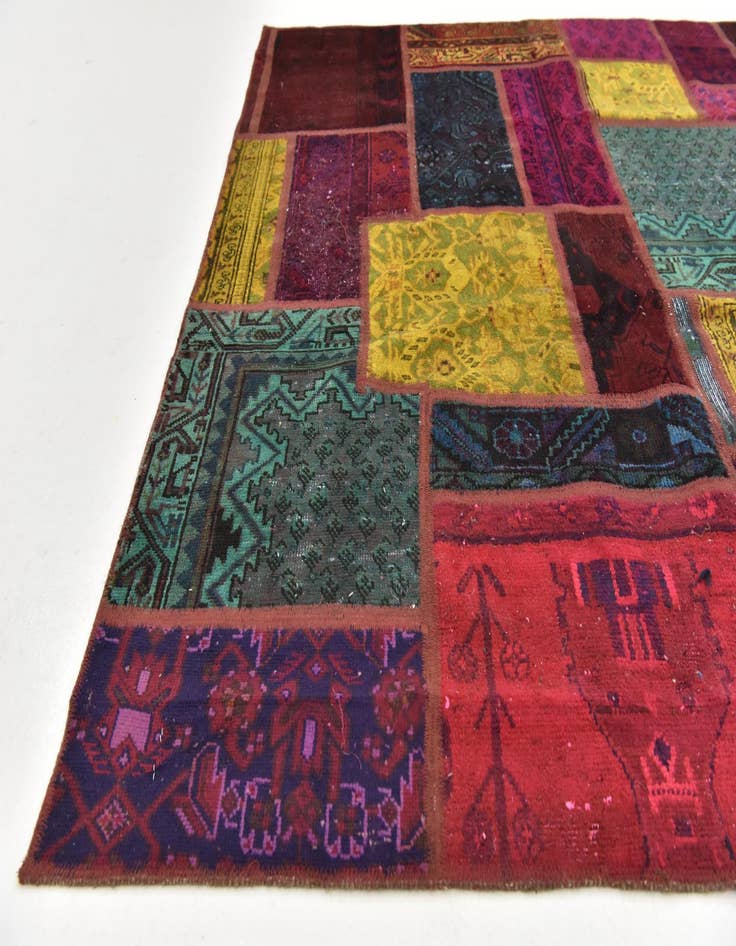 Detail image of 5' 8 x 8' Hand Knotted Ultra Vintage Persian Wool Rug