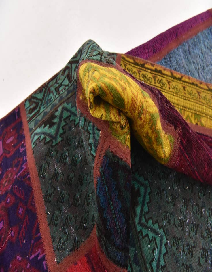 Detail image of 5' 8 x 8' Hand Knotted Ultra Vintage Persian Wool Rug