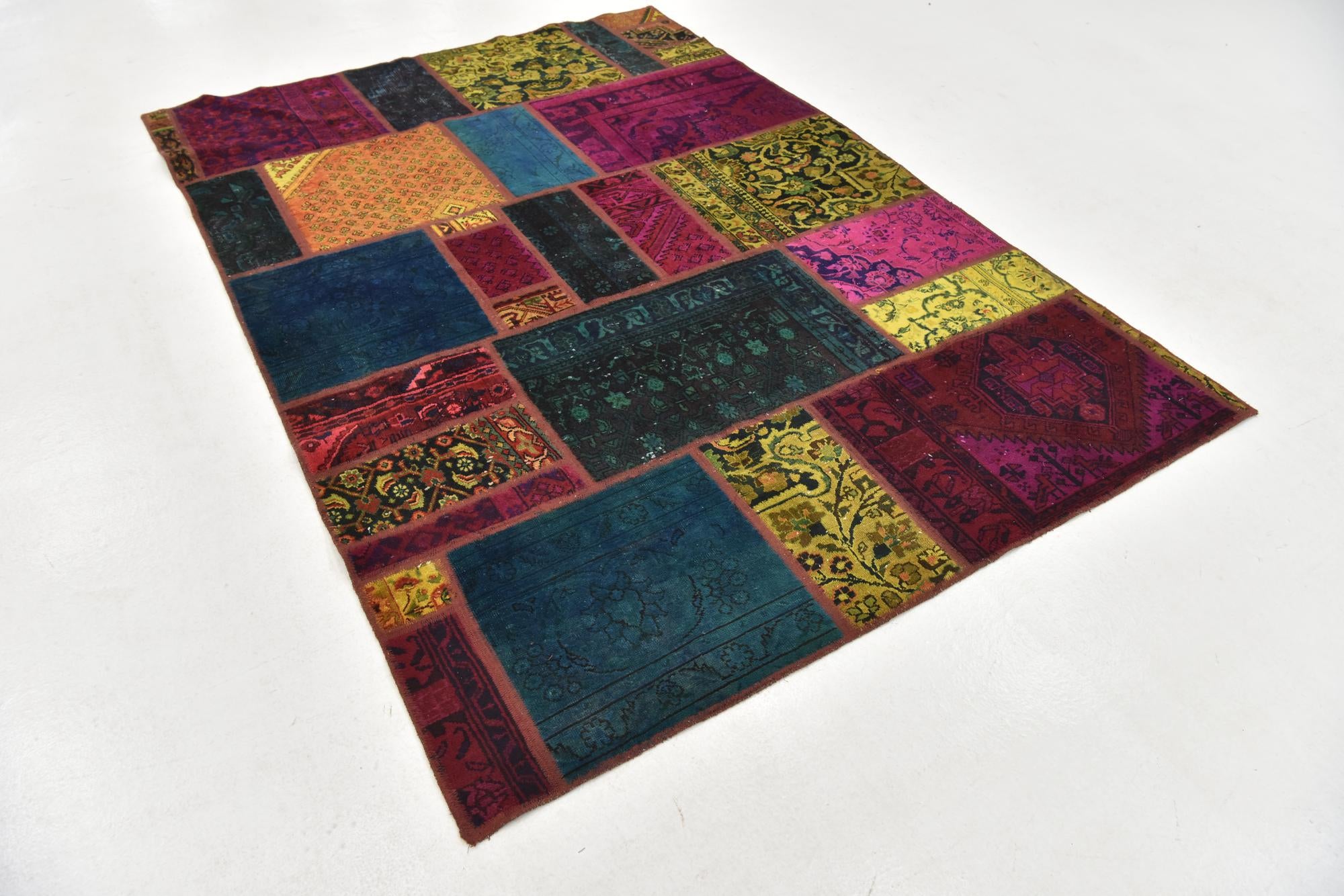 170cm x 245cm anudado a mano Ultra Vintage Alfombra Persa Lana